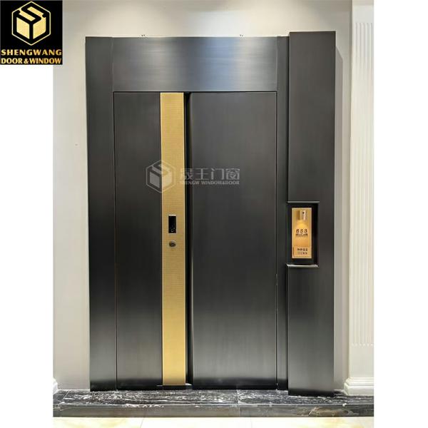 Opción superior para edificios públicos Puerta de habitación de aluminio para la seguridad contra incendios y necesidad de aislamiento acústico