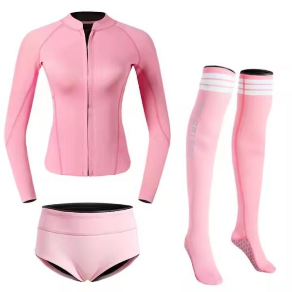 UV Protection Scuba Diving Wetsuit Women'S Freediving Wetsuit With Colorful Long Socks Pants