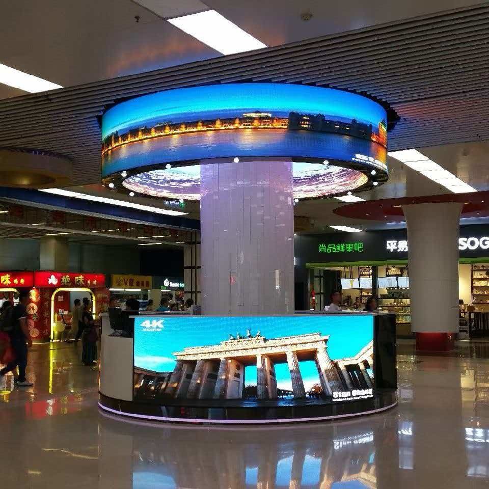 320x160mm P1.25 LED Flexible Display Screen 600 - 650 Nits Brightness 140° Horizontal Viewing Angle