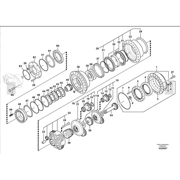 VOE14608847 VOE14648036 VOE14531093 Excavator Travel Gearbox For EC460B EC480D