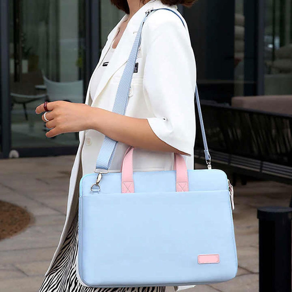 For Laudtec Custom Logo Business Travel Notebook Shoulder Bag Women's Dnb143 Portable Polyester Laptop Handbag Larger Capacity Wholesale OEM/ODM/Private Label
