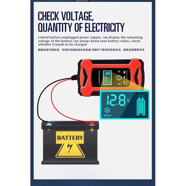 Battery Tester LCD Color Display for Motorcycles Cars SUVs Trucks-Dry Lead-Acid AGM GEL SLA