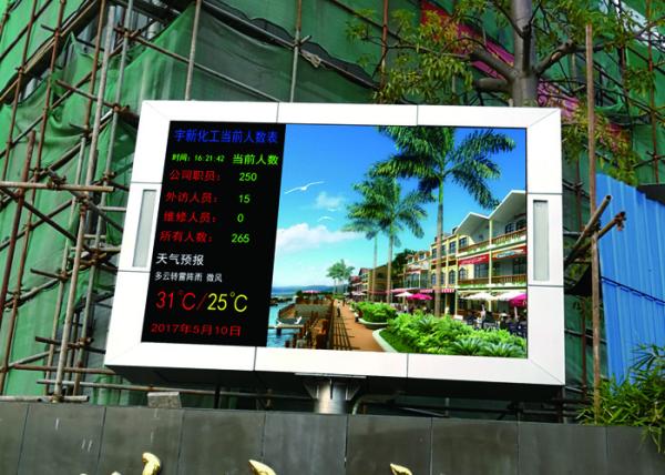 Aluminum / Steel Led Display For Outdoor , 24 Bit True Color Led Outdoor Advertising Board