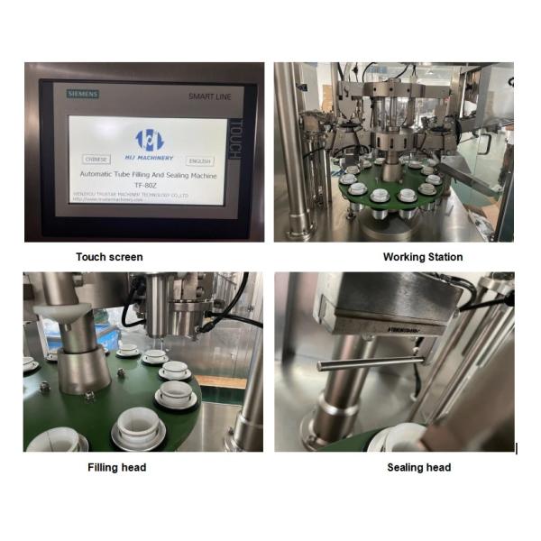 Автоматическая пластиковая/металлическая трубка для наполнения крема / геля / мази