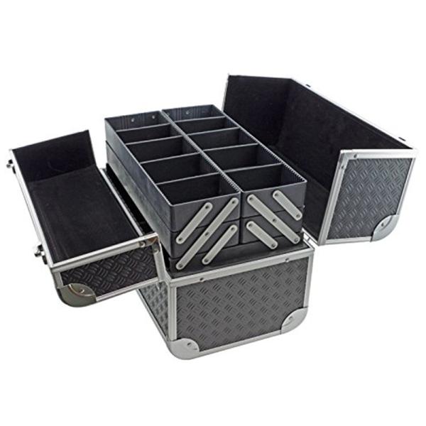 Aluminum Frame Makeup Train Case Customized Logo Long Lifespan For Women