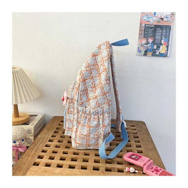 Alto nível de aparência pequeno saco de cheque fresco mochila do ensino médio mochila universitária estudantes femininos mochila outono e inverno