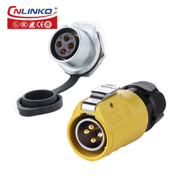 Cnlinko M20 Power Cable LED Light Connectors Electric Bicycle IP68 4 Pin Waterproof Connector