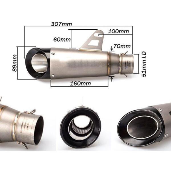 Silencer Kit Honda Motorcycle Muffler , 36mm 51mm Motorbike Slip On Mufflers Cafe Racer Exhaust