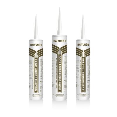 SS821 Selamento estrutural de silicone para vidros transparentes Um componente