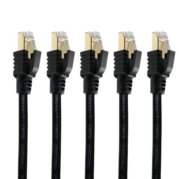 CAT8 Shielded Ethernet Cable S/FTP 40Gbps Gold RJ45
