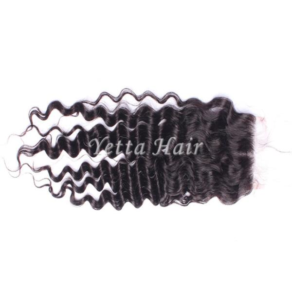 Ранг глубокое закрытие шнурка человеческих волос волны 7A/волос среднего Parting закрытия реальные