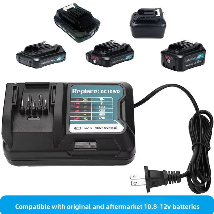 DC10WD Compatible Battery Charger for Makit 10.8V-12V Max Li-ion Batteries BL1015 BL1020B BL1021B Replacement