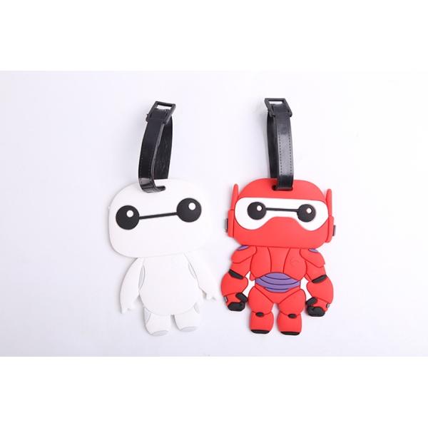 Wholesale Travel Baggage Bag Tag Personalized Custom silicone soft pvc cartoon Luggage Tag