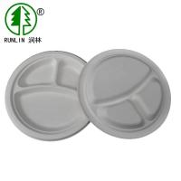 3 GV compostables blancs de plats jetables viables de bagasse de compartiment