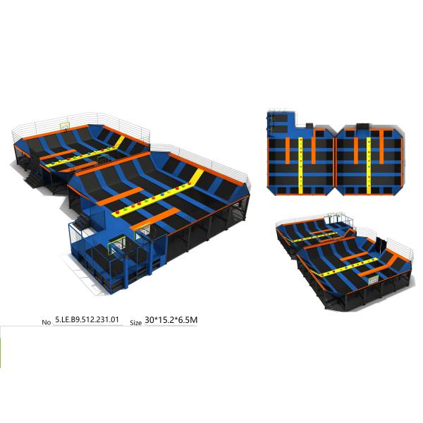 450M2 Durable Cheap Facotry Direct Sell Big Trampoline Park Party Equipment With Exciting Dodge Ball Games