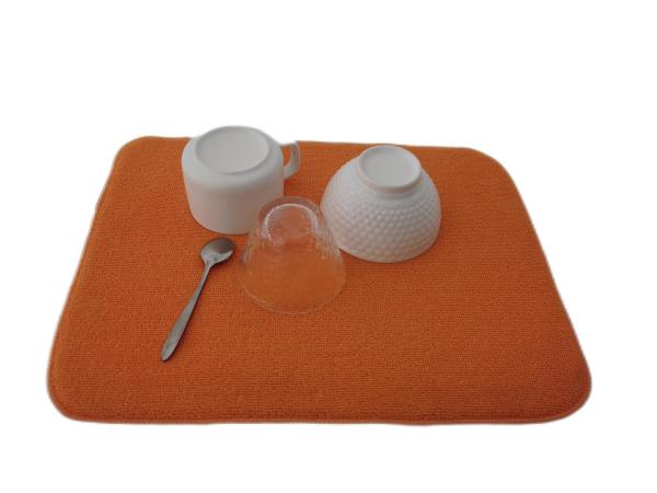 Blue Orange Microfiber Dish Mat  Draining Board Mats For Counter 30x46cm
