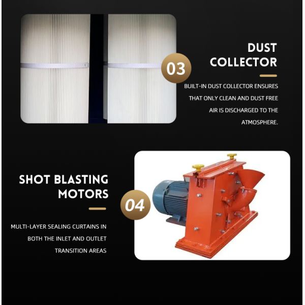 Iron Cast Crawler Shot Blasting Machine CE Certificated 0.6-1.2T/H