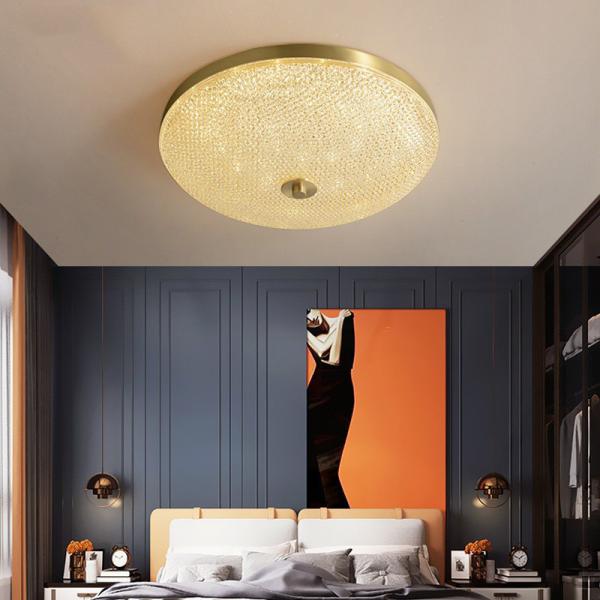 JYLIGHTING Lámpara de techo LED moderna contemporánea Pequeña acrílica montada en 75 latón acabado de cobre Estilizado diseño nórdico para el hogar Luz de techo LED
