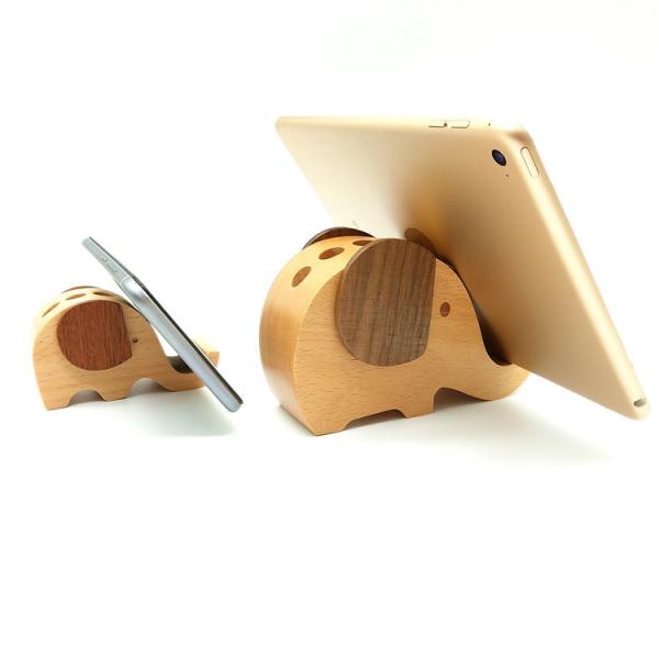 OEM Wooden Phone Holder Nature Animal Shaped for All Mobile Phones