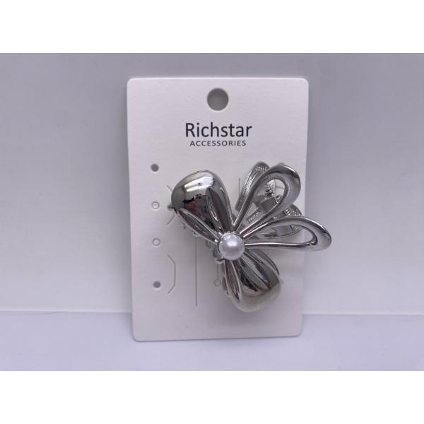 Accessoires pour cheveux métalliques argentés durables Clips papillon Multiscène