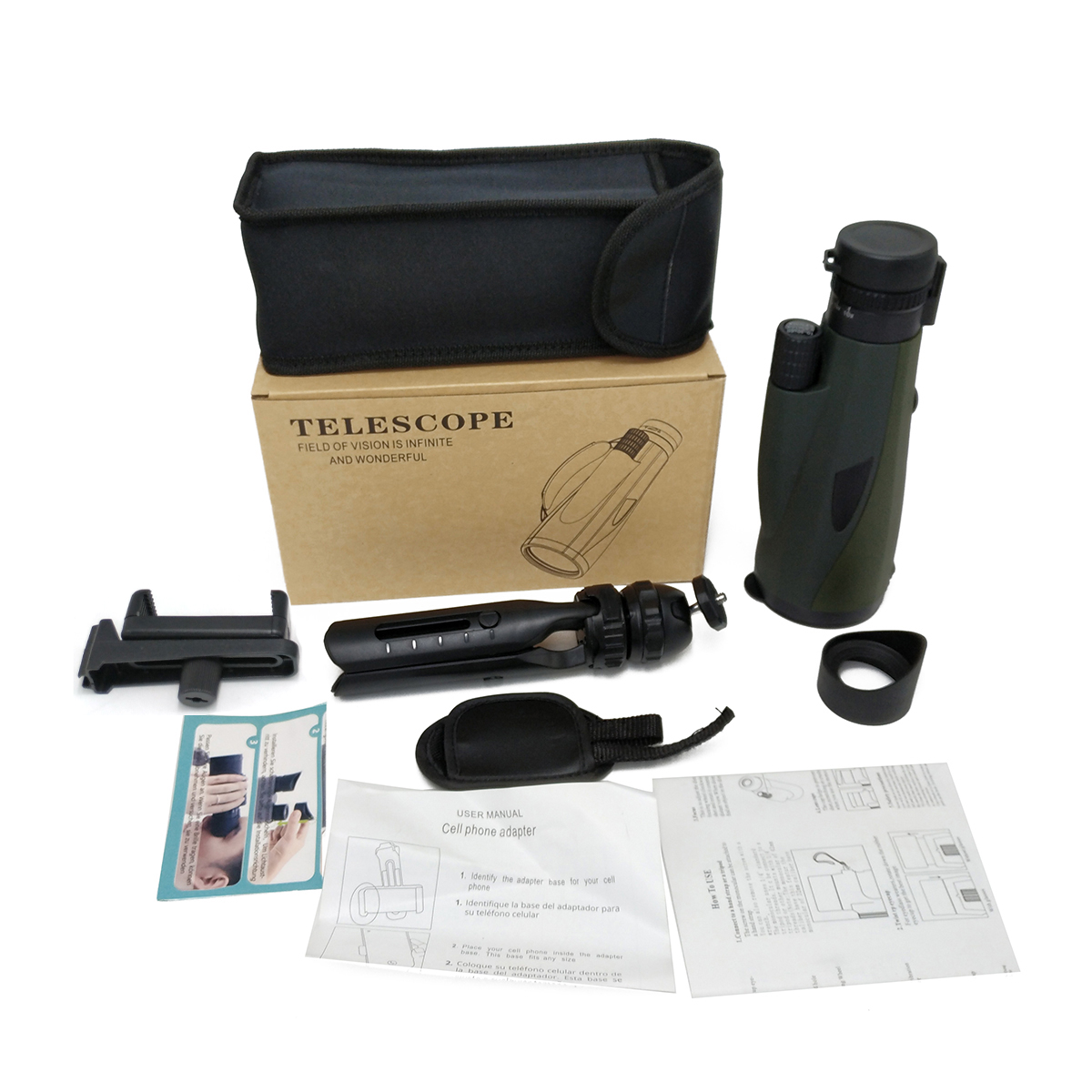 телескоп сигнала 10-30X60 Monocular делает линзы объектива водостойким 60mm для внешних приключений
