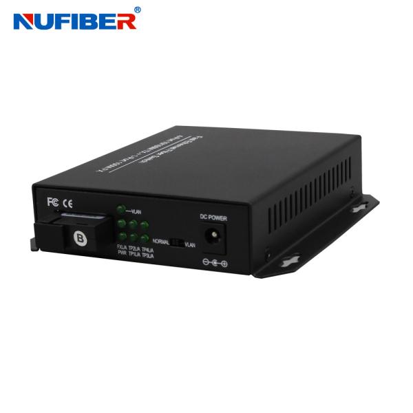 100M 4 Port Gigabit Ethernet Switch , 1310nm 20km Optical Ethernet Switch