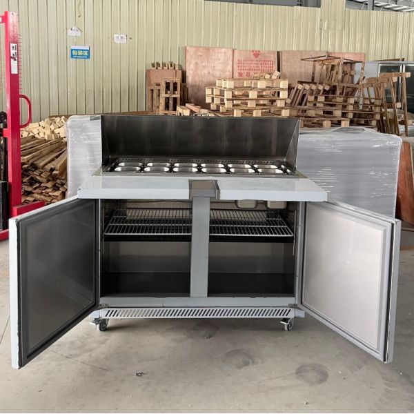 Commercial Refrigerated Sandwich Prep Table Counter Top Salad Prep Table Refrigerator