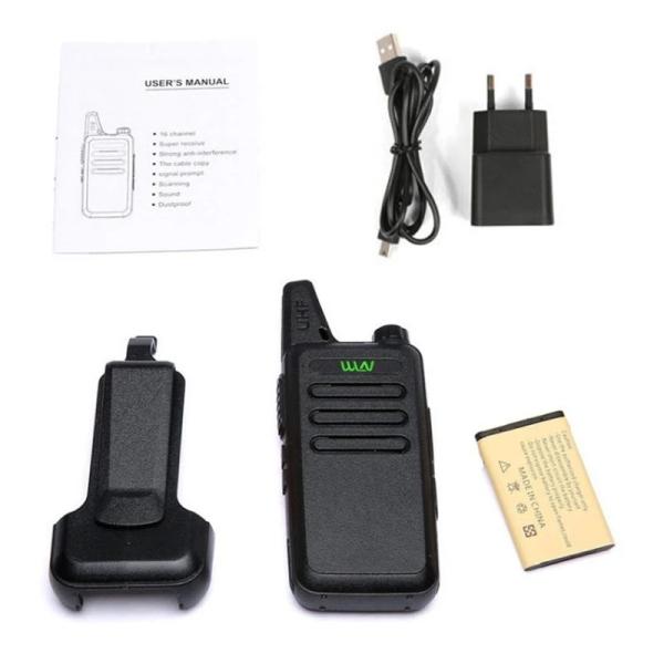 KD-C1 2-3KM MINI Handheld Transceiver FM Transceiver with 12.5KHz/25KHz Channel Spacing