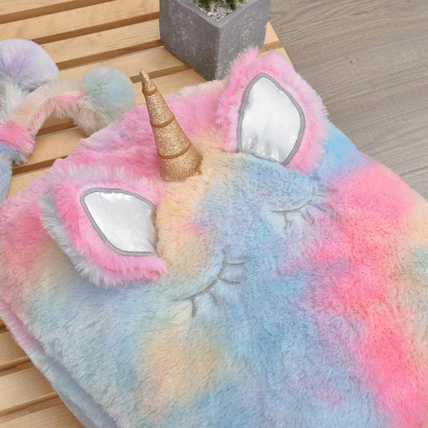 Premium Unicorn Soft Fleece Blanket Breathable 2 In 1 Soft Pillow Case