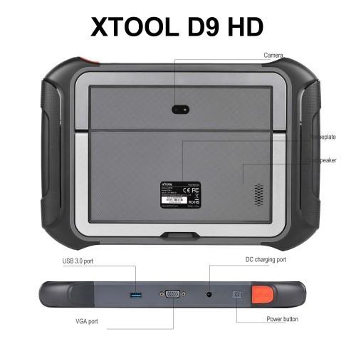 Ferramenta de diagnóstico de caminhão e automóvel diesel/gasolina XTOOL D9HD