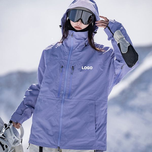 OEM Custom Couple American Style Snowboard Jacket Waterproof Windproof Thick Warm Winter Ski Outer Coat