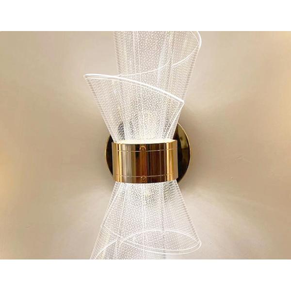 Senso avanzado de la antorcha Salón de fondo Pared lámpara de pared acrílica Delicado y hermoso dormitorio Lámparas de pared LED