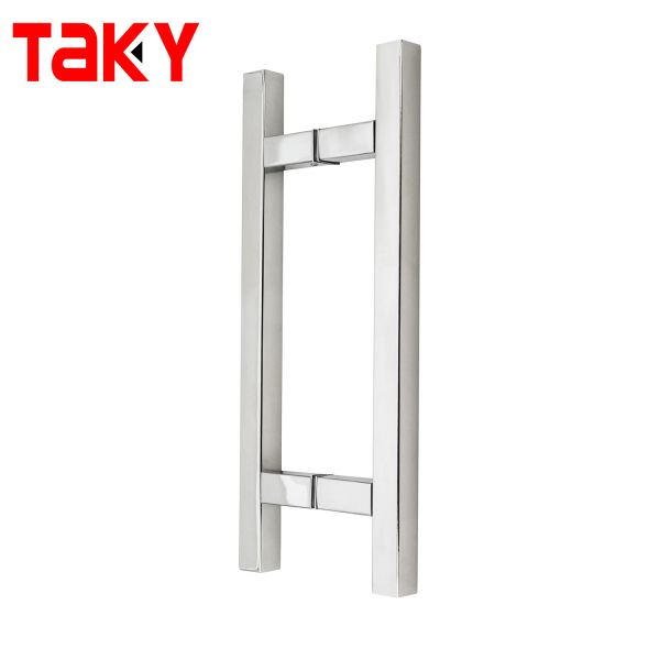 H Type Stainless Steel Shower Glass Door Handle Entry Door Pull Handles