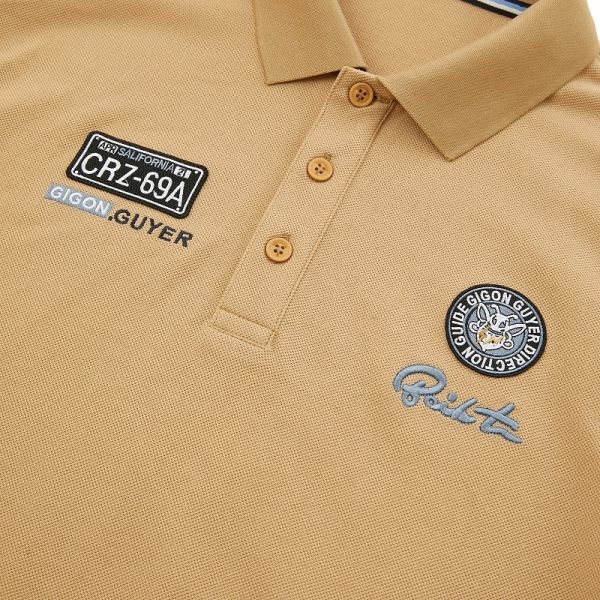 High Quality Custom Polo T Shirts Men's Clothing Double-sided Embroidered and Emboss Printed logo