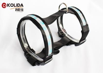 Mesh Reflective Paw USB Rechargeable LED Dog Harness Light Up Pet Harness