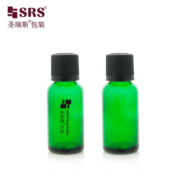 5ml 10ml 15ml 30ml 50ml 100ml 18/415 Empty Glass Bottles With Child Resist Cap Pattern Essential Oil Bottle Luxury