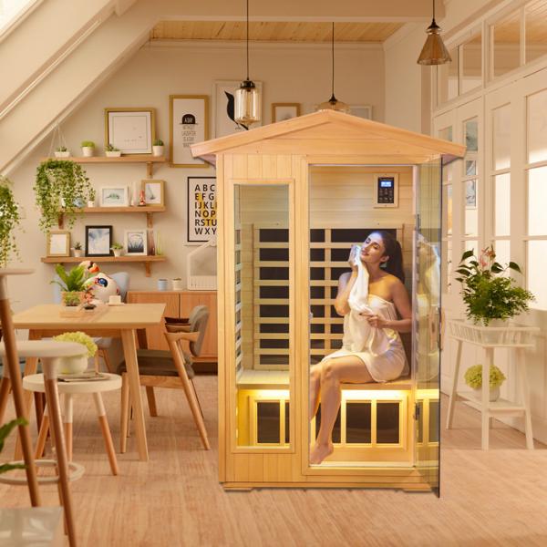 Твердая деревянная парилка ультракрасного человека комнаты 2 сауны на открытом воздухе для здоровья