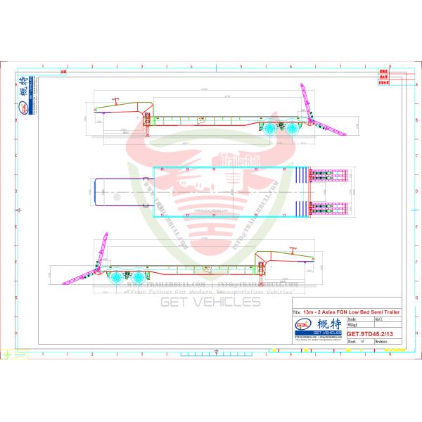 Двойная цепь WABCO тормоз 13m FGN низкопроходной грузовик полуприцеп для транспортировки экскаватора