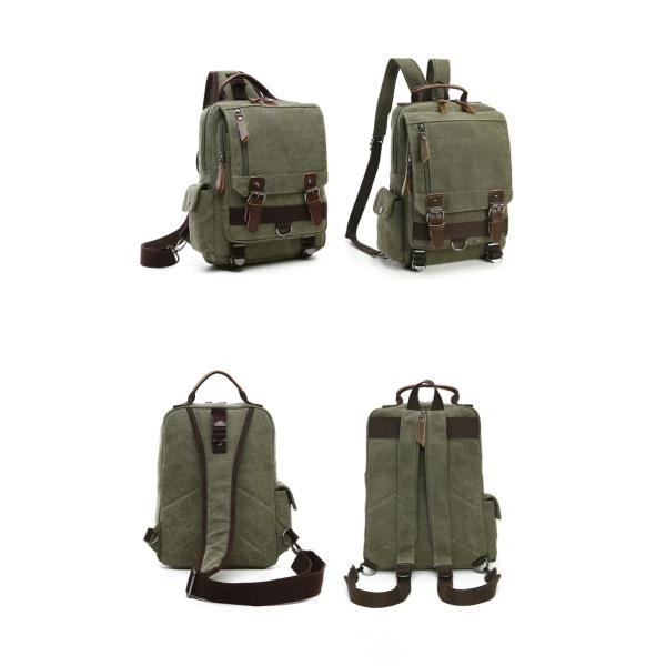 Сумка посыльного холста ноутбука 16OZ плечевого ремня кожаного тела людей взаимного одиночная стильная