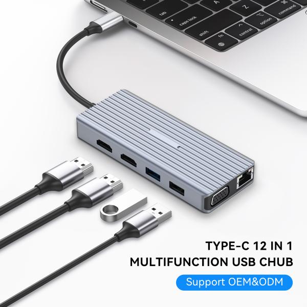Mac OS Compatible USB-C Adapter Converter with Custom Logo Printing Capability