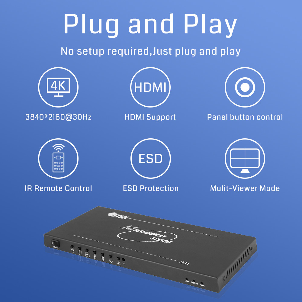 Bitvisus 4K30 HDMI Multi Viewer Бесшовный переключатель изображения в изображении HDMI
