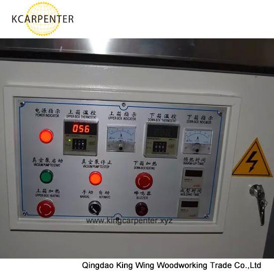 Semi-automatic PVC film wood veneer vacuum membrane press machine for cabinet WPC door