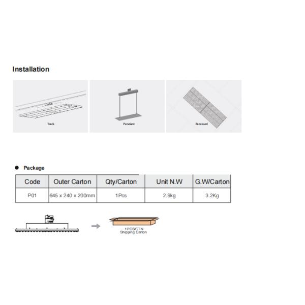 Линейный утопленный след SMD2835 освещая силу водителя Tridonic switchable