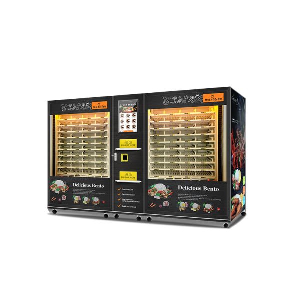 Haloo Hot Food Vending Machine Self service Lunch Bento with Heating Function Large Capacity Food Vending Machine
