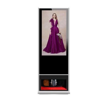Lcd Elevator Digital Signage Advertising Display With Shoe Shinning Cleaning Kiosk