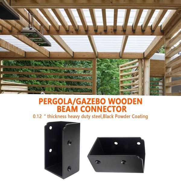 Steel Deck Railing Brackets Connectors 1.2mm Thickness Concealed For 2X4 Wood Posts