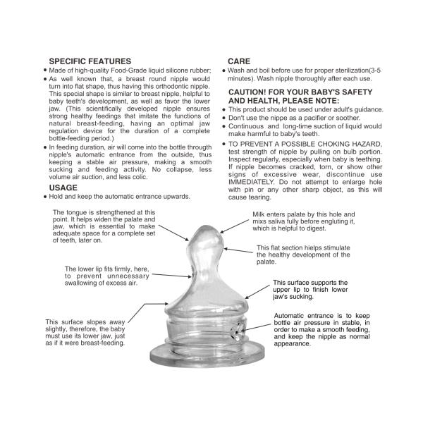 Entrerrosca ortodóntica libre estándar del silicón del bebé del cuello BPA