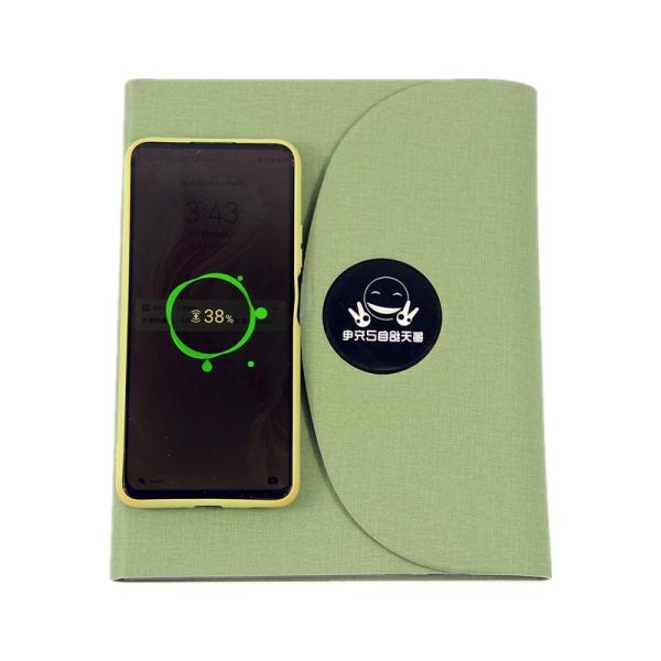 Business Luxury Pu Leather Wireless Charging Notebook Custom Logo