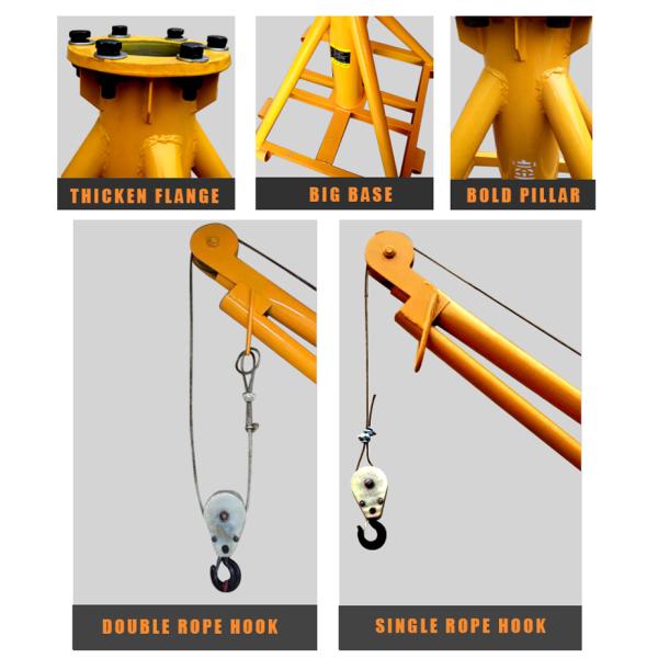 ML500 500kg 800kg 1000kg Monkey Lift Mini Construction Crane Max. Lifting Height 30m