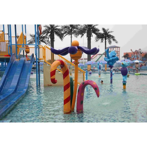 Customized Flower Spray Water Playground Equipment , Amusement Park Equipment